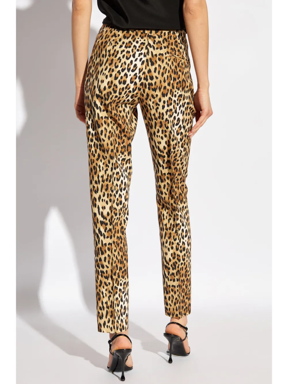 Shop Moschino Animal-print Trousers In Brown