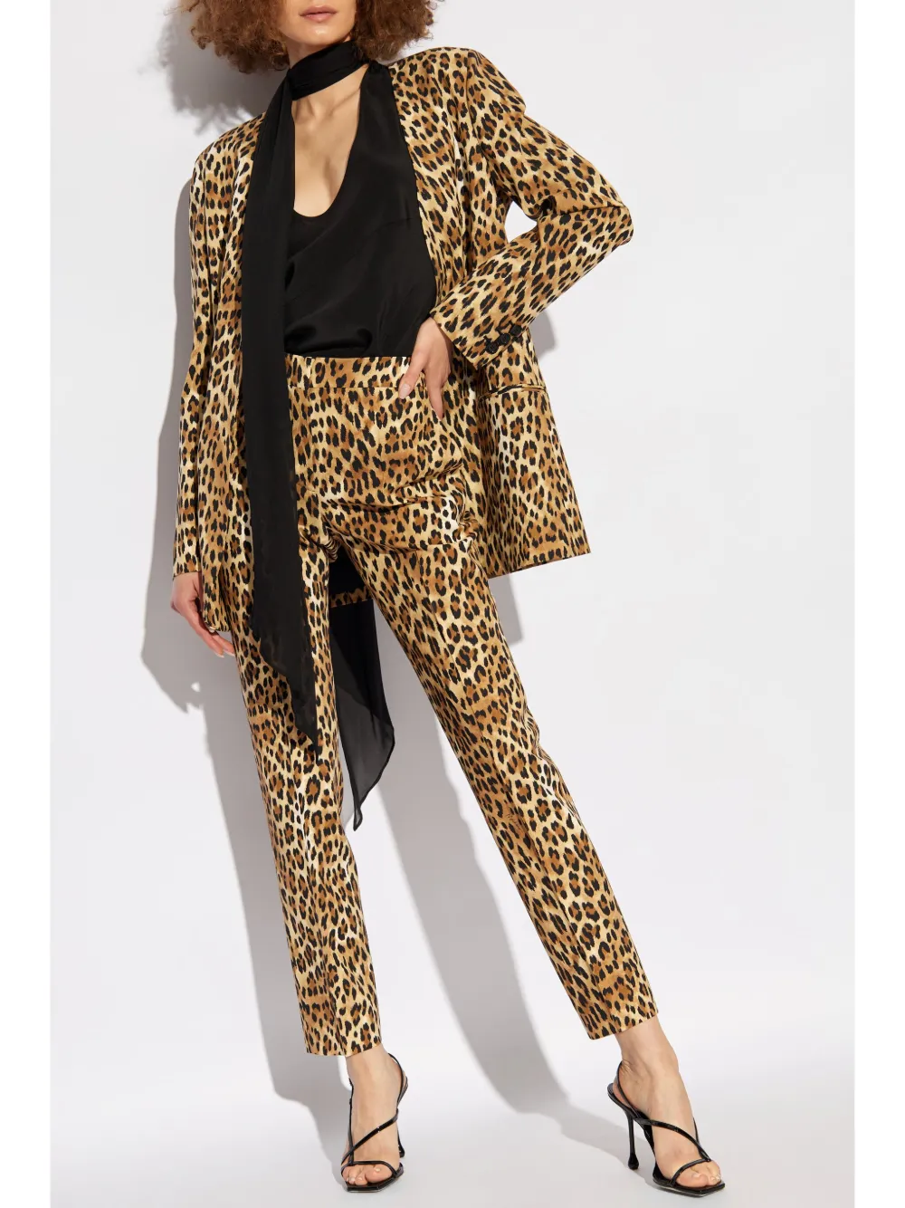 Moschino animal-print trousers - Bruin