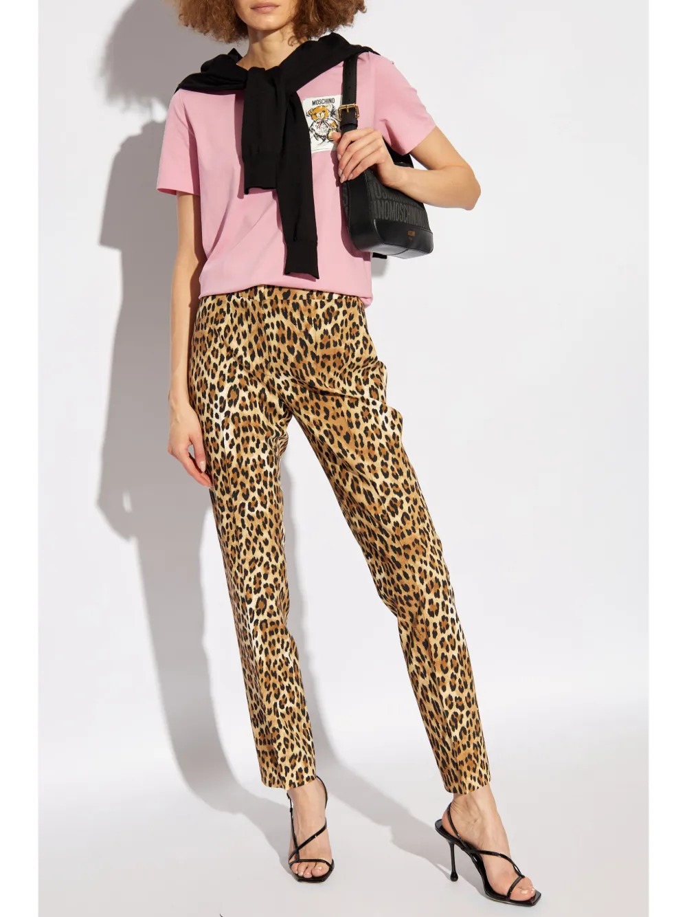 Moschino printed-logo t-shirt - Roze