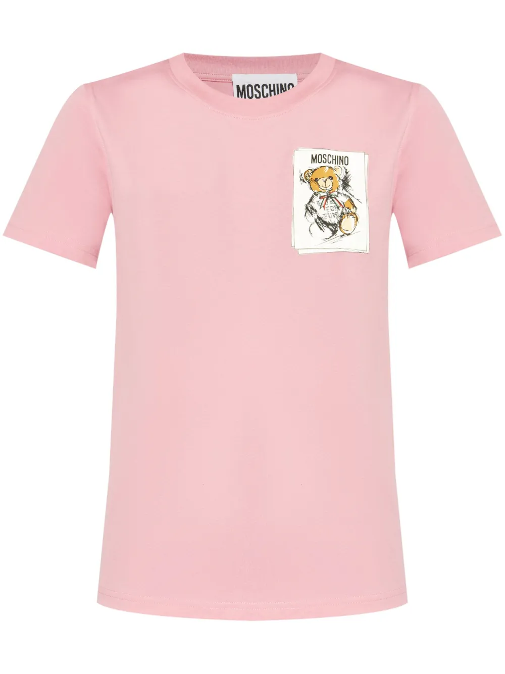 Moschino T-shirt met logoprint Roze