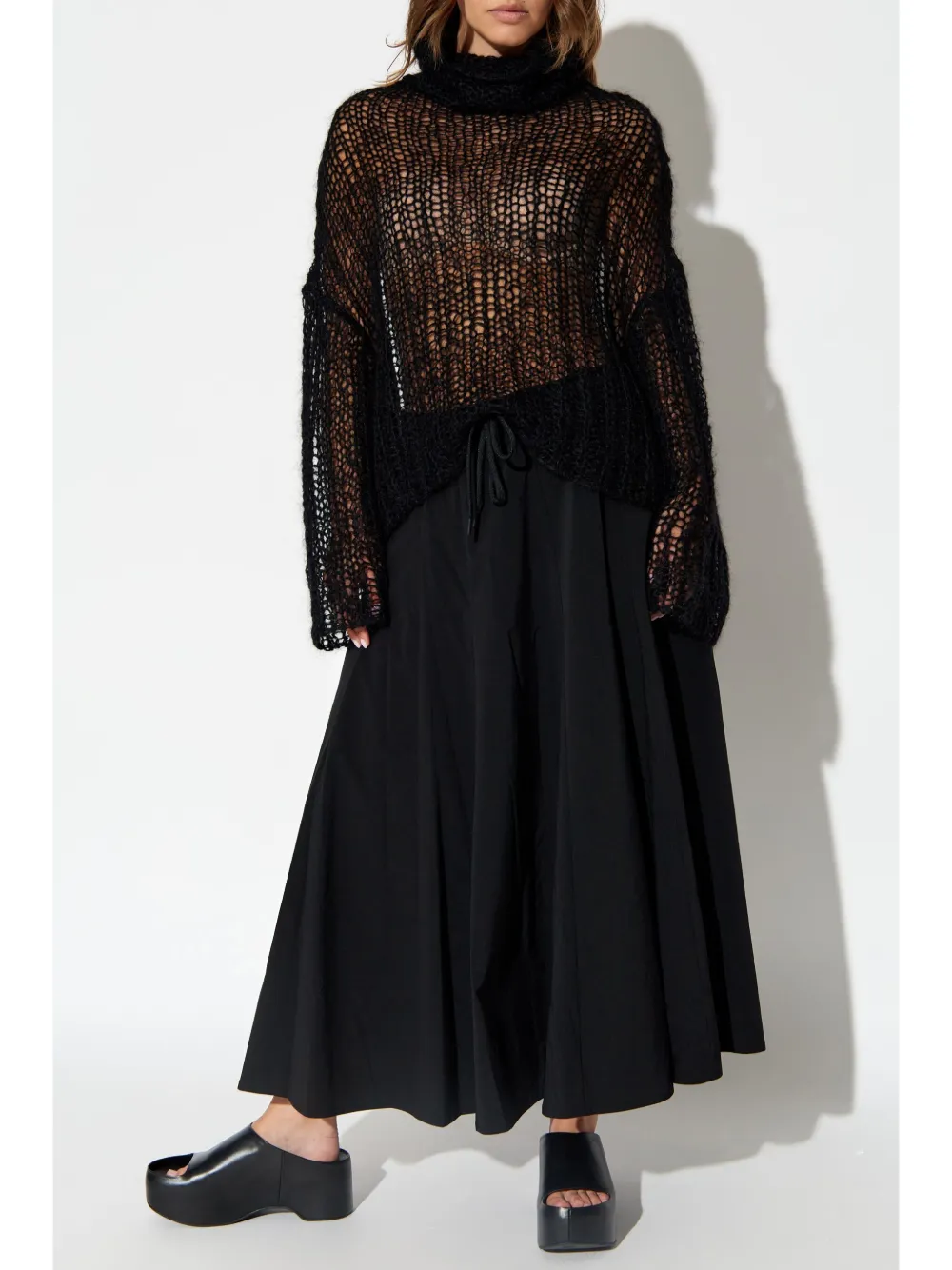 yohjiyamamoto Yohji Yamamoto Midi-rok - Zwart