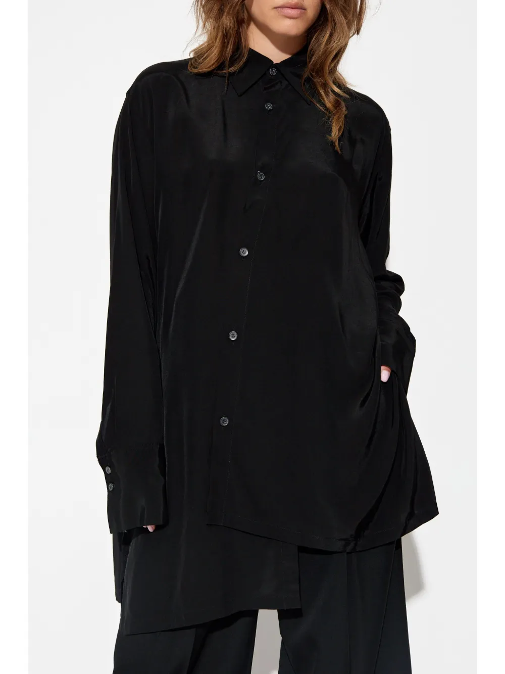 Yohji Yamamoto Asymetric Blouse In Black
