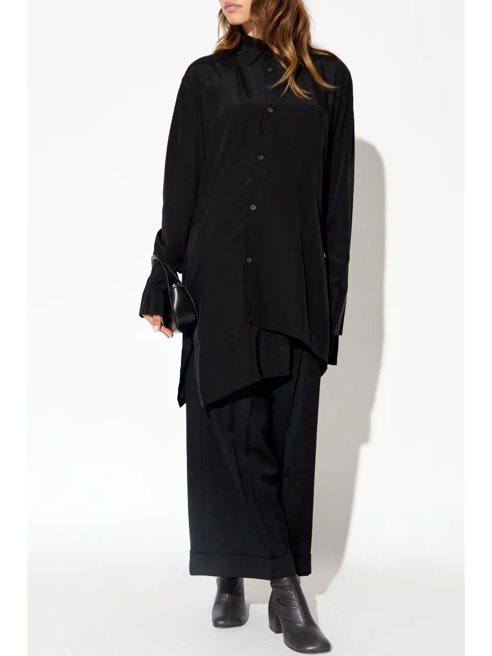 Yohji Yamamoto Asymetric blouse - Zwart