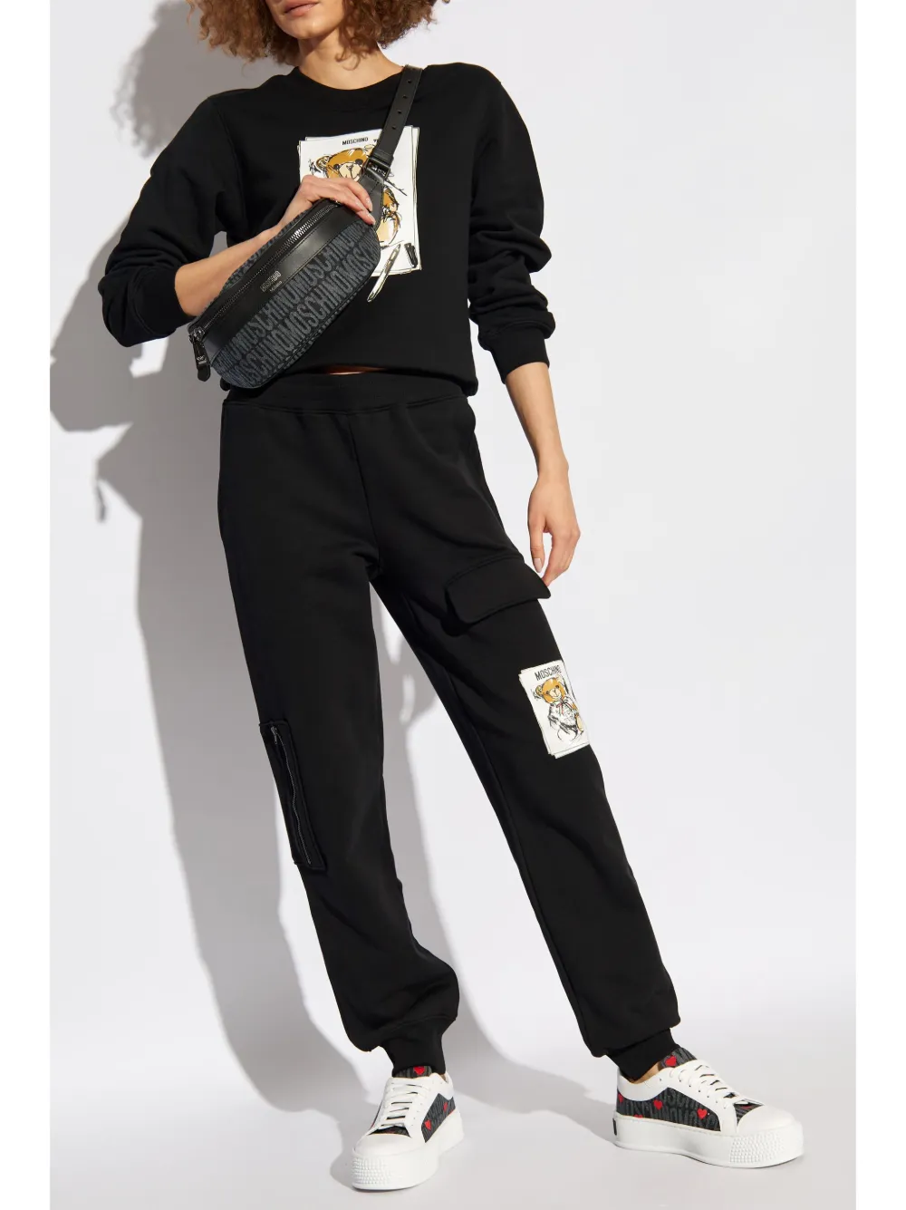 Moschino Teddy Bear-print track pants - Zwart