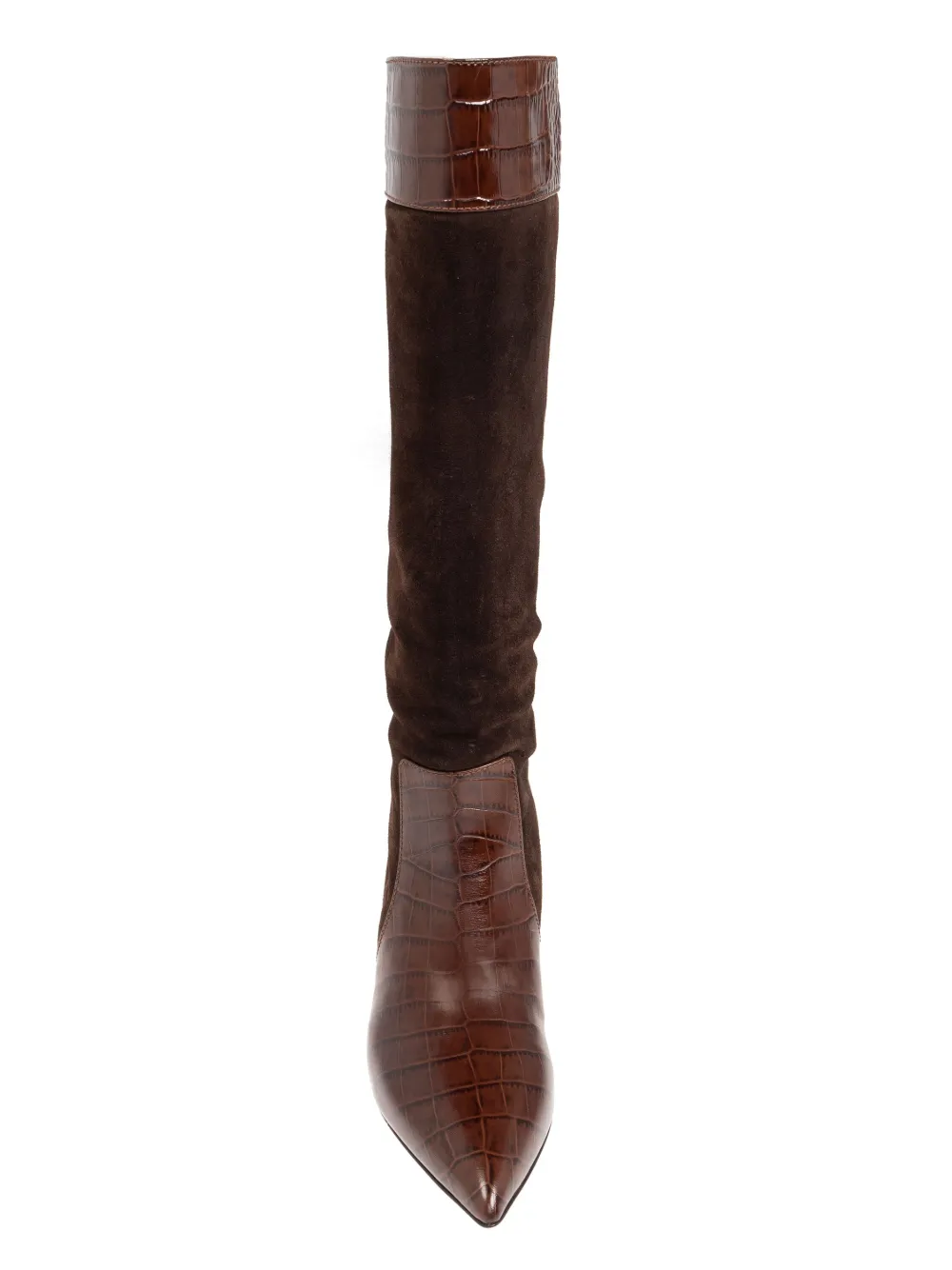 Shop Paris Texas 60mm Leather Stiletto Boots In Brown