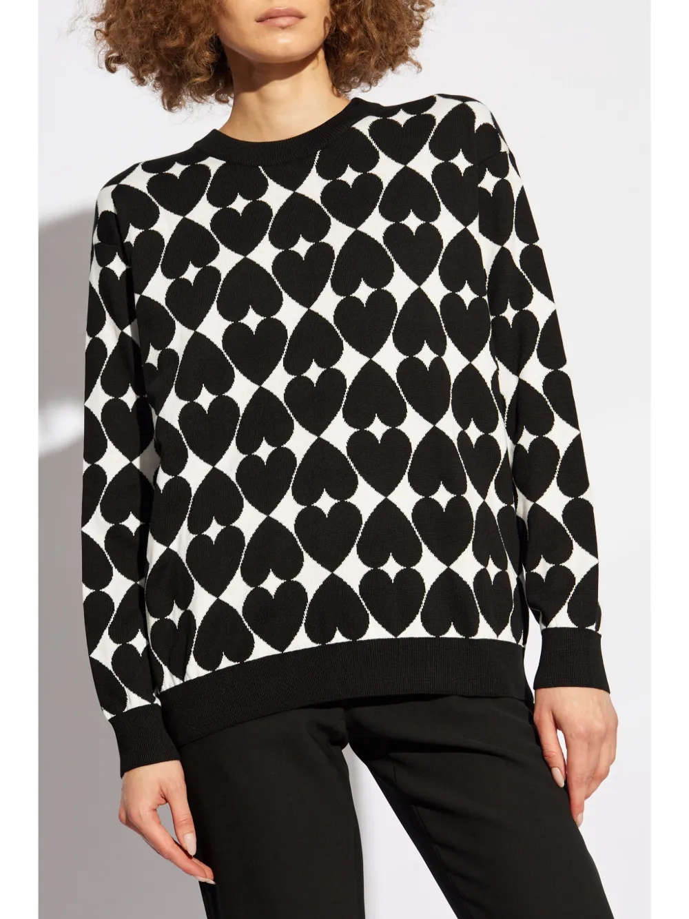 Moschino Intarsia trui Zwart