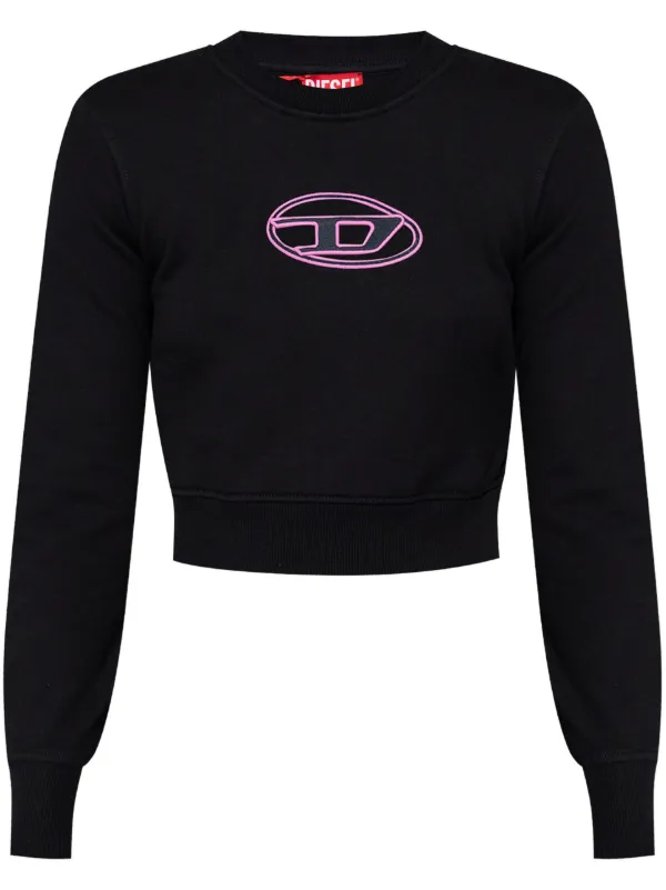 【2024福袋】 Diesel F-Slimmy-Od クロップド スウェットシャツ | ブラック トップス
