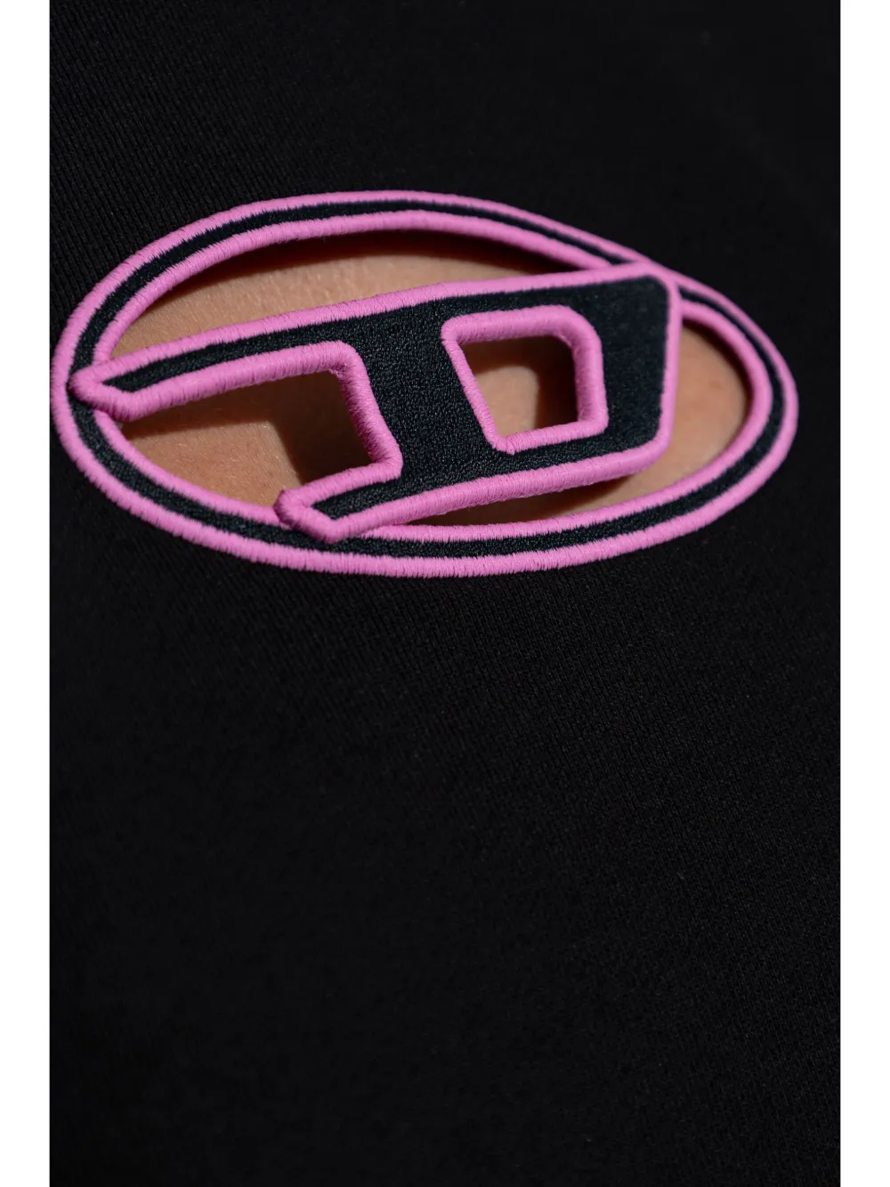 Diesel F-slimmy-od Cropped Sweatshirt In Black