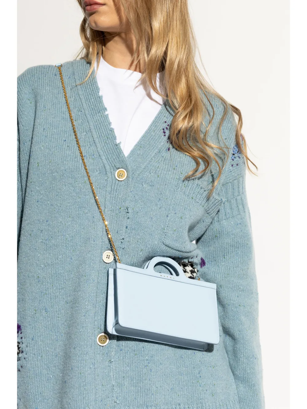 Marni Tropicalia Long Chain Strap Wallet Bag Blue