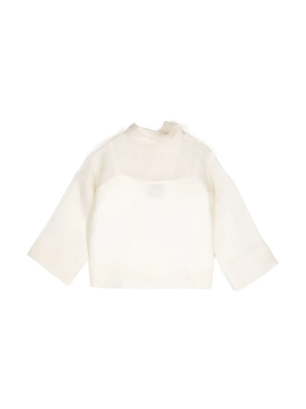SHATHA ESSA DROP SHOULDER SILK TOP