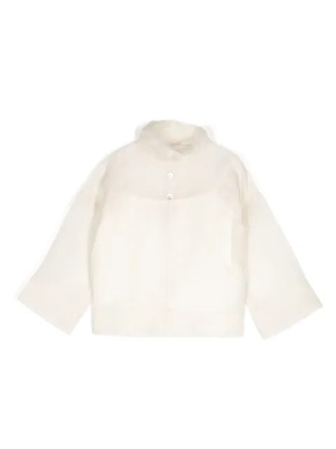 Shatha Essa Kids drop shoulder silk top