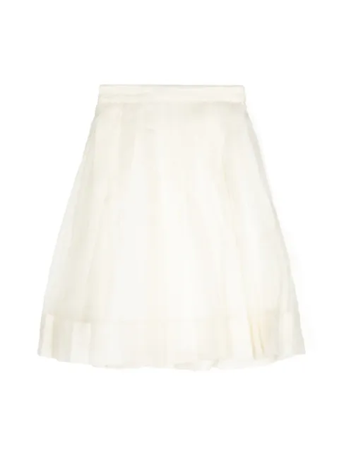 Shatha Essa Kids knife pleated midi skirt