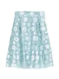 Shatha Essa Kids sequin-embellished box pleated skirt - Blue