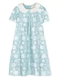 Shatha Essa Kids sequin-embellished peter pan collar dress - Blue