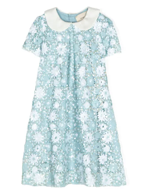 Shatha Essa Kids vestido bordado con lentejuelas