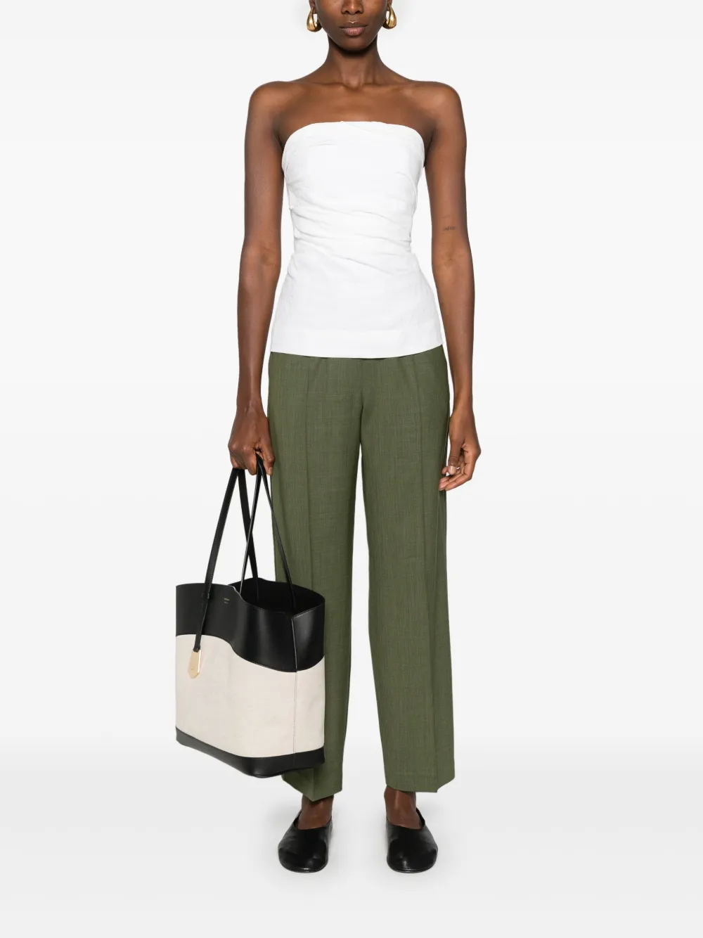Fabiana Filippi raised-seam trousers - Groen