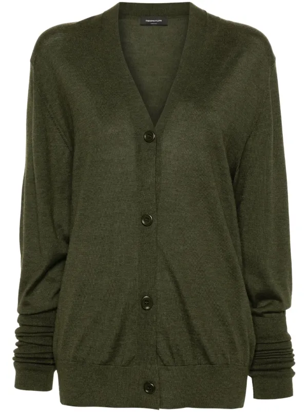 Fabiana Filippi V-neck Cardigan Green FARFETCH MY