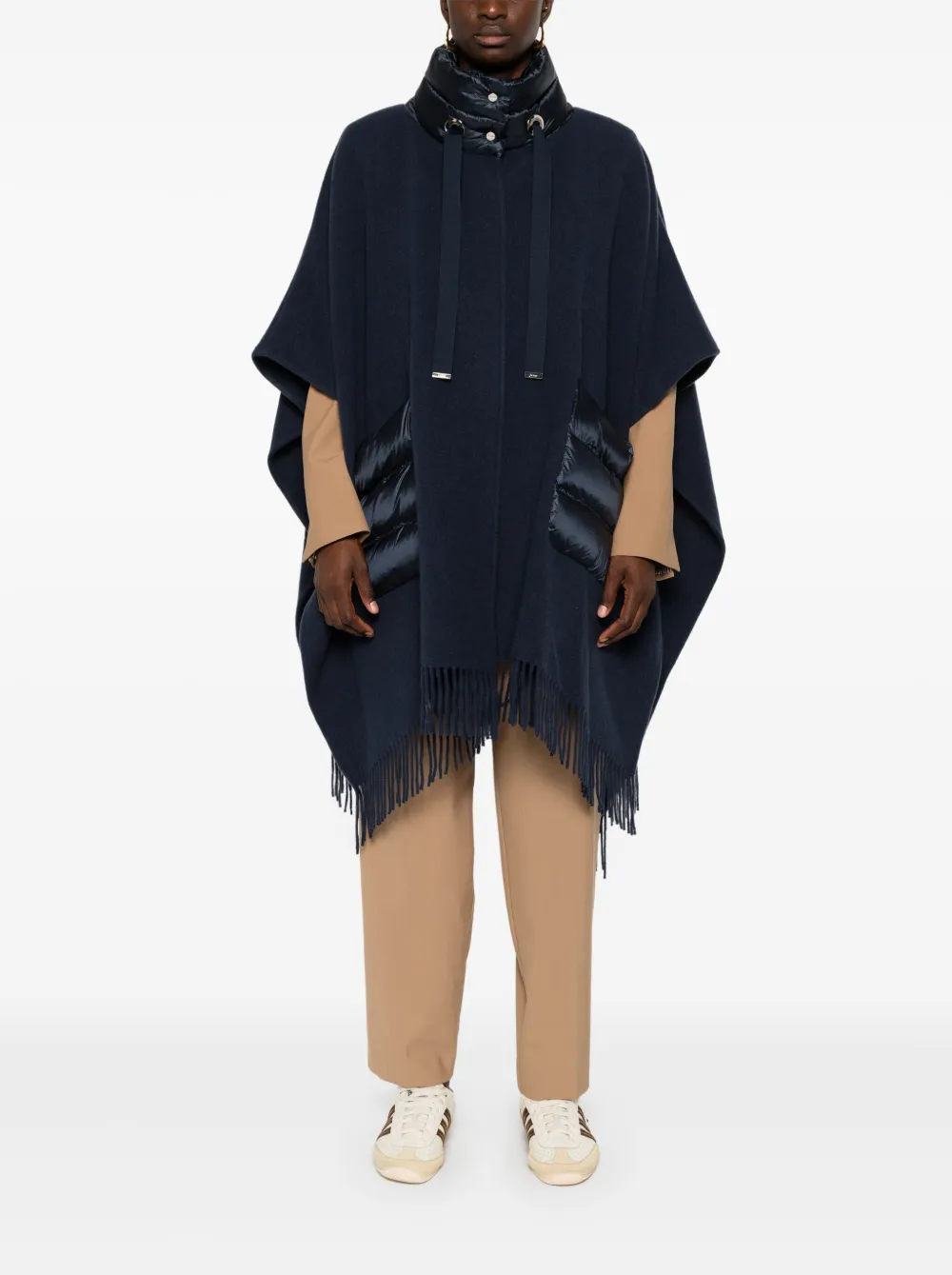 Herno Resort poncho - Blauw