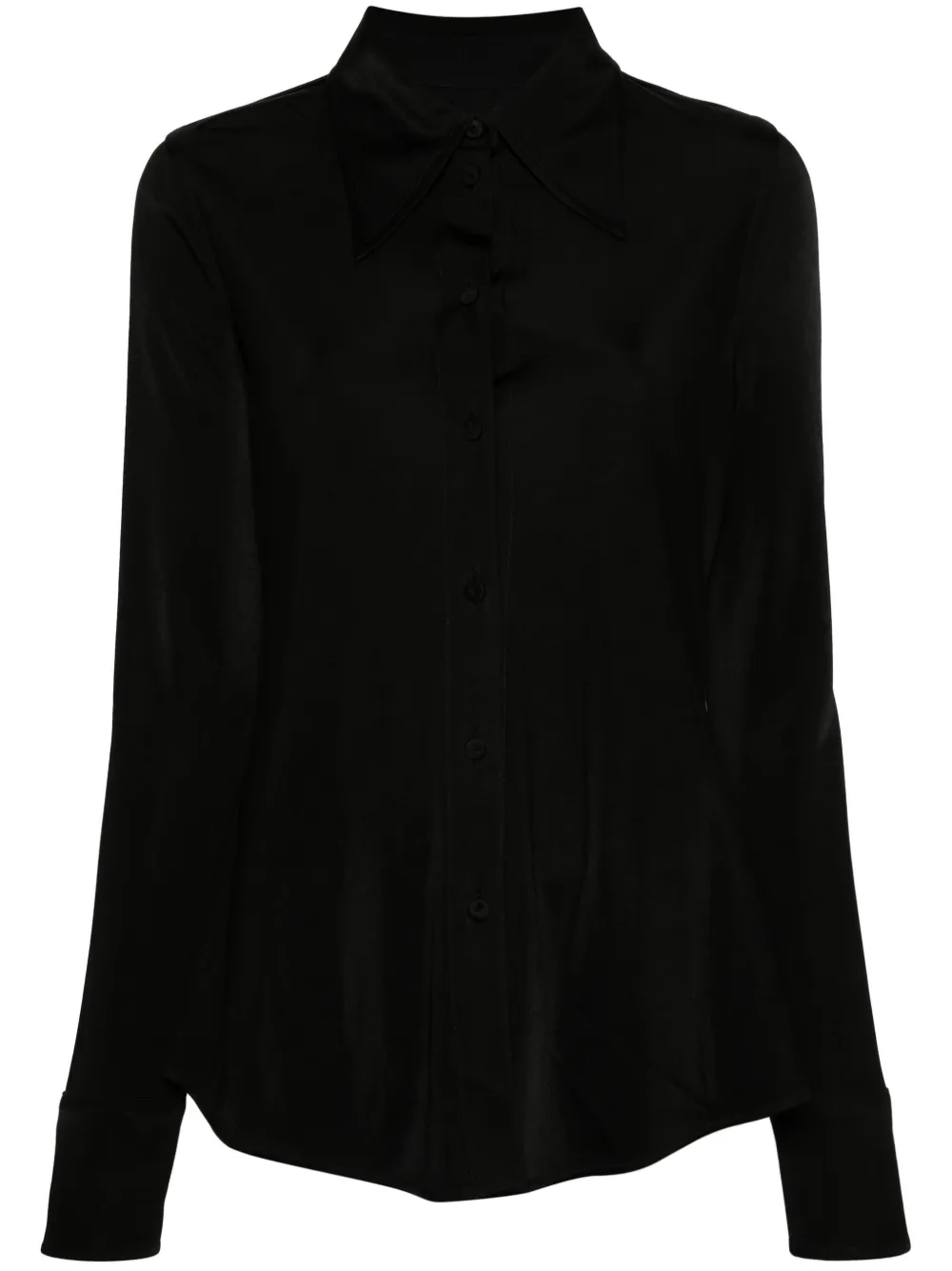 Jil Sander Blouse met oversized kraag Zwart