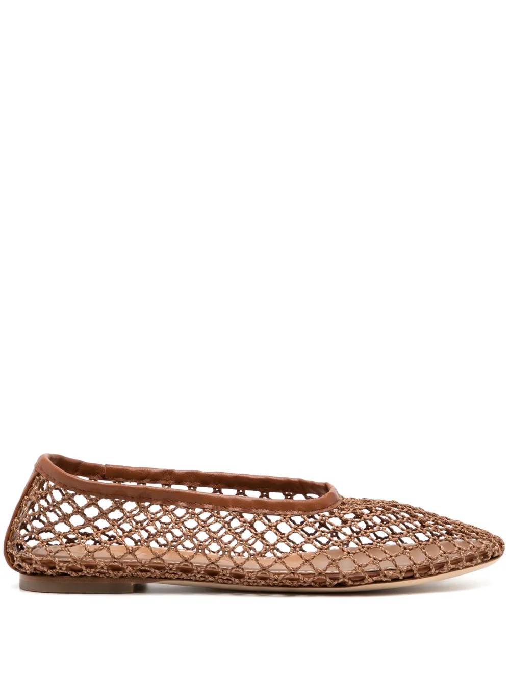 STAUD Alba ballerina shoes Brown