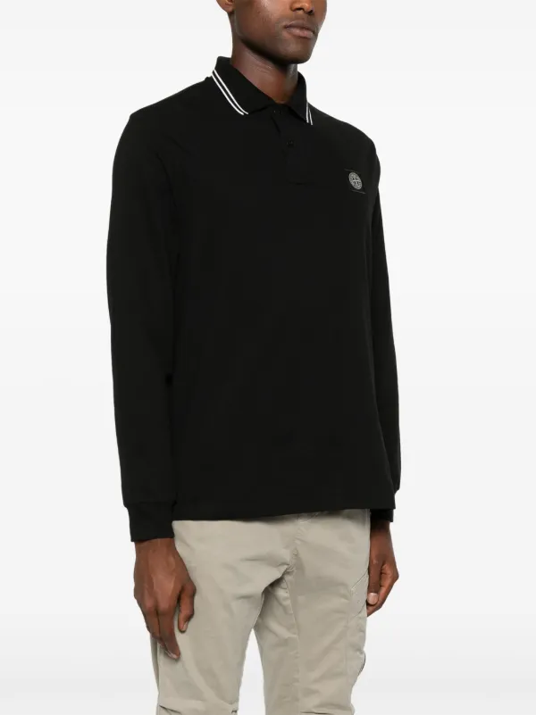 Stone Island long sleeve Polo Shirt Black FARFETCH AE