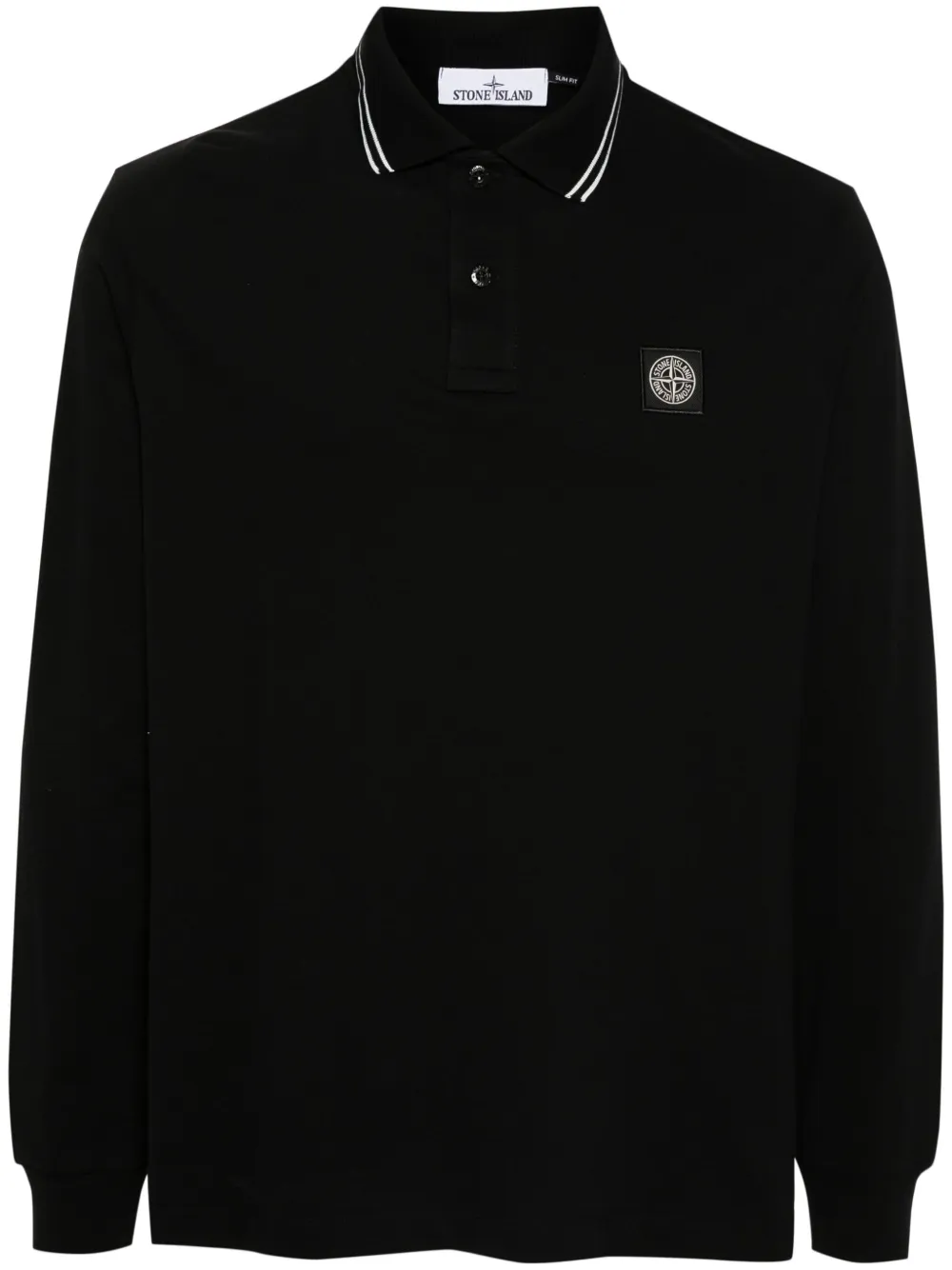 Stone Island long sleeve Polo Shirt Black FARFETCH