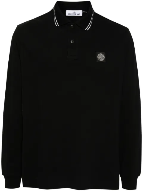 Stone Island logo-patch polo shirt
