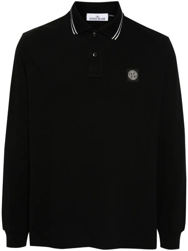 Stone Island long sleeve Polo Shirt Black FARFETCH OM