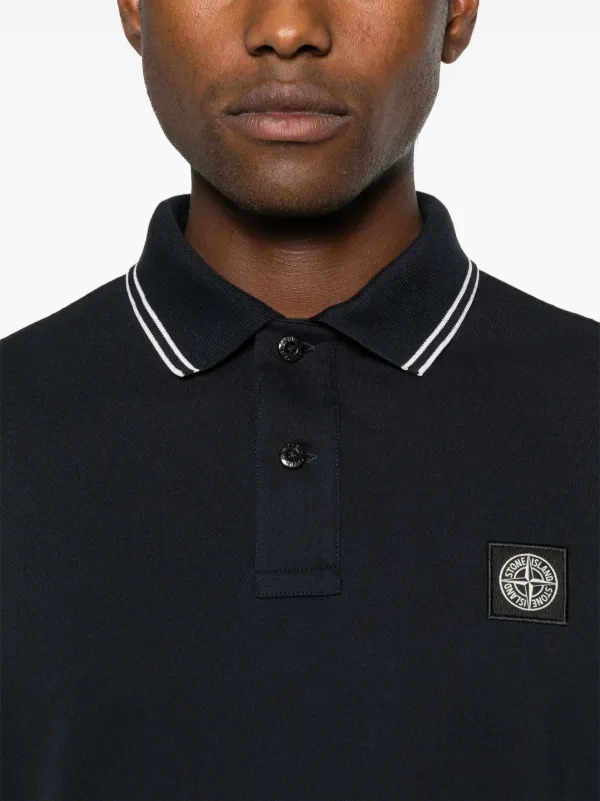 Stone Island ロングスリーブ ポロシャツ | ブルー | FARFETCH JP