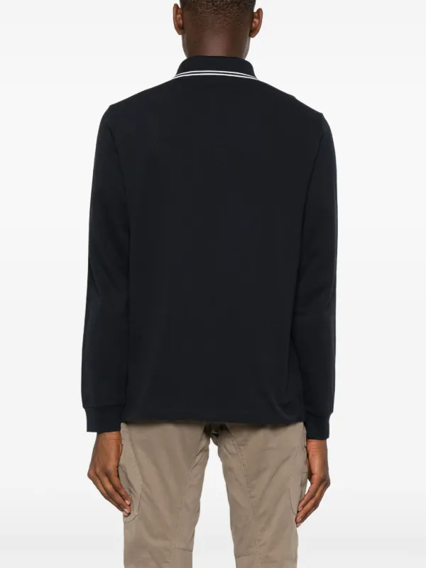 Stone Island long-sleeve Polo Shirt | Blue | FARFETCH