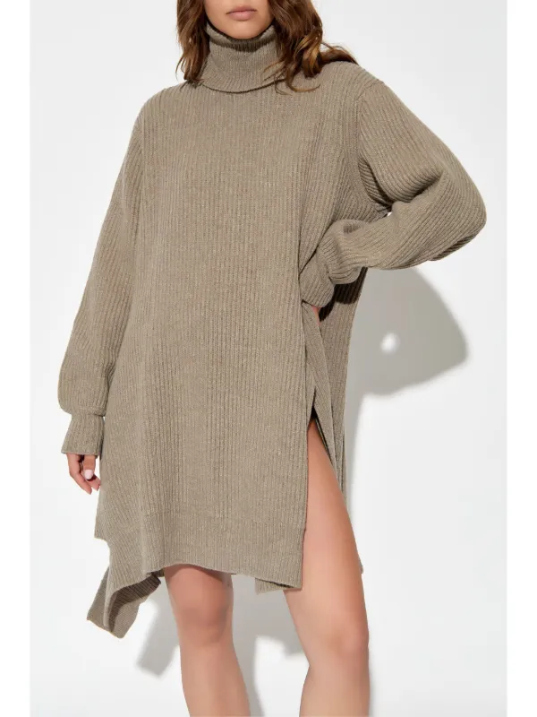 Yohji Yamamoto Turtle Neck Dress | Neutrals | FARFETCH BH