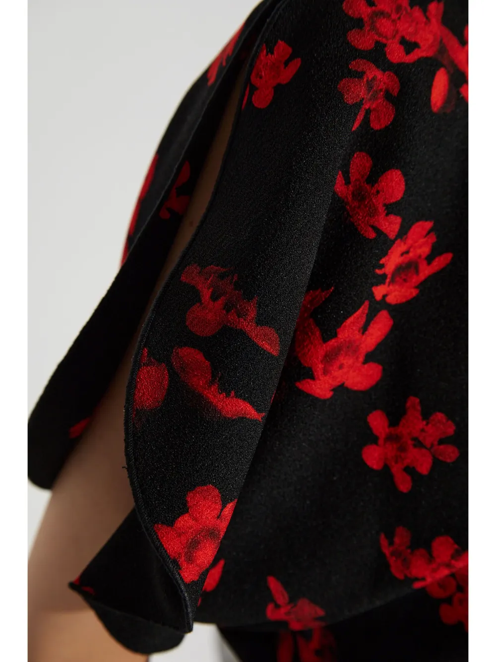 Victoria Beckham Midi-jurk met bloemenprint Zwart