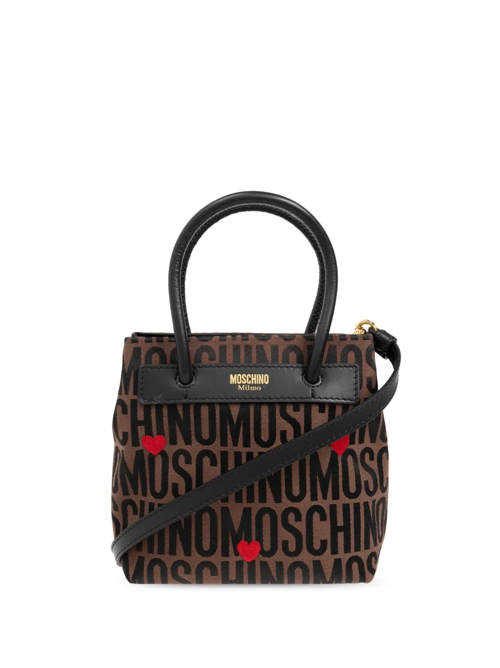 Moschino Borsa Tote Con Logo Jacquard Marrone FARFETCH IT