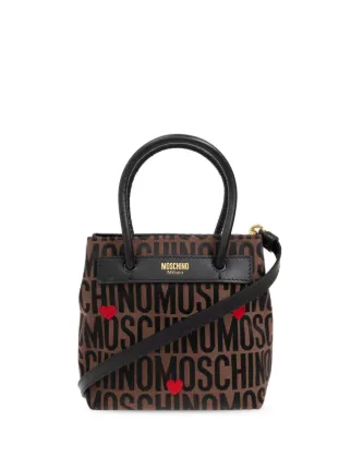 Moschino Sac Cabas a Logo En Jacquard Marron FARFETCH MA