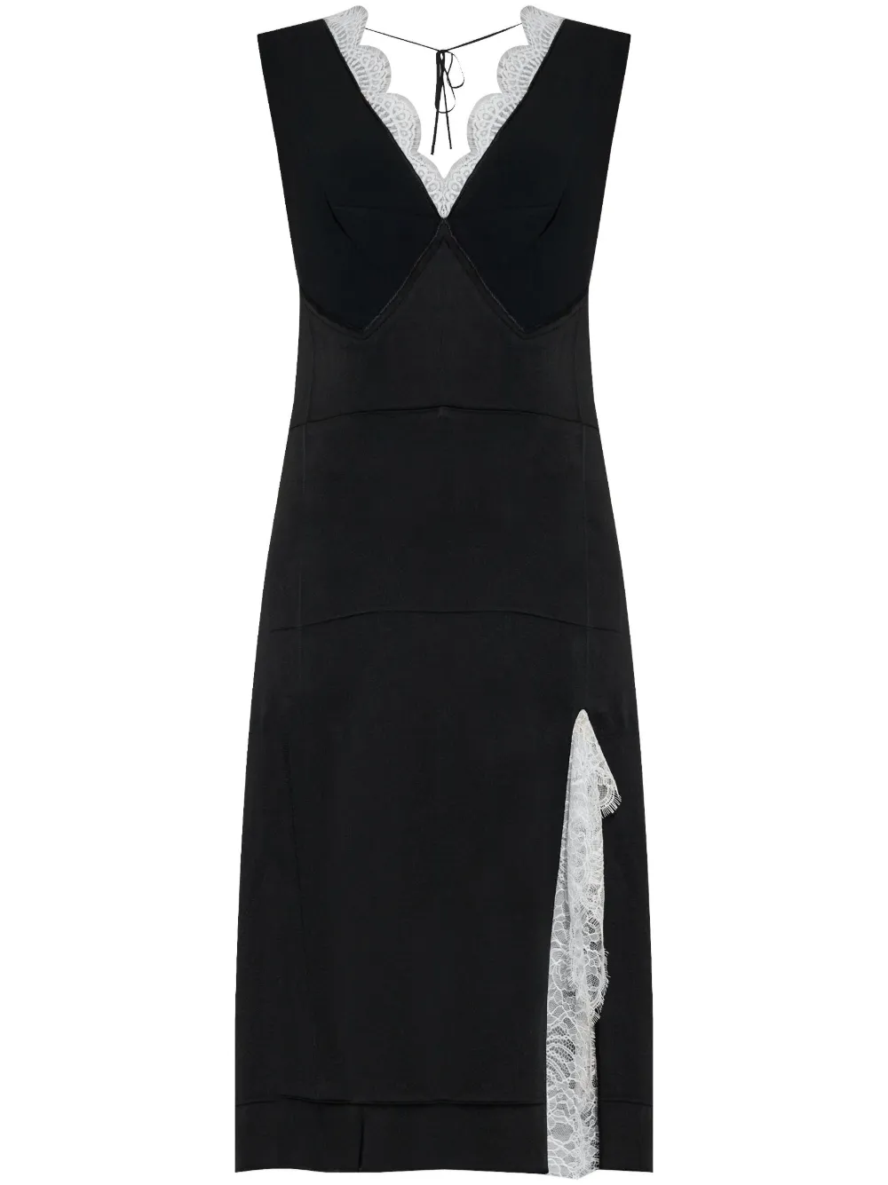 Victoria Beckham Vネック ドレス - ブラック Victoria Beckham Vネック ドレス - ブラック
