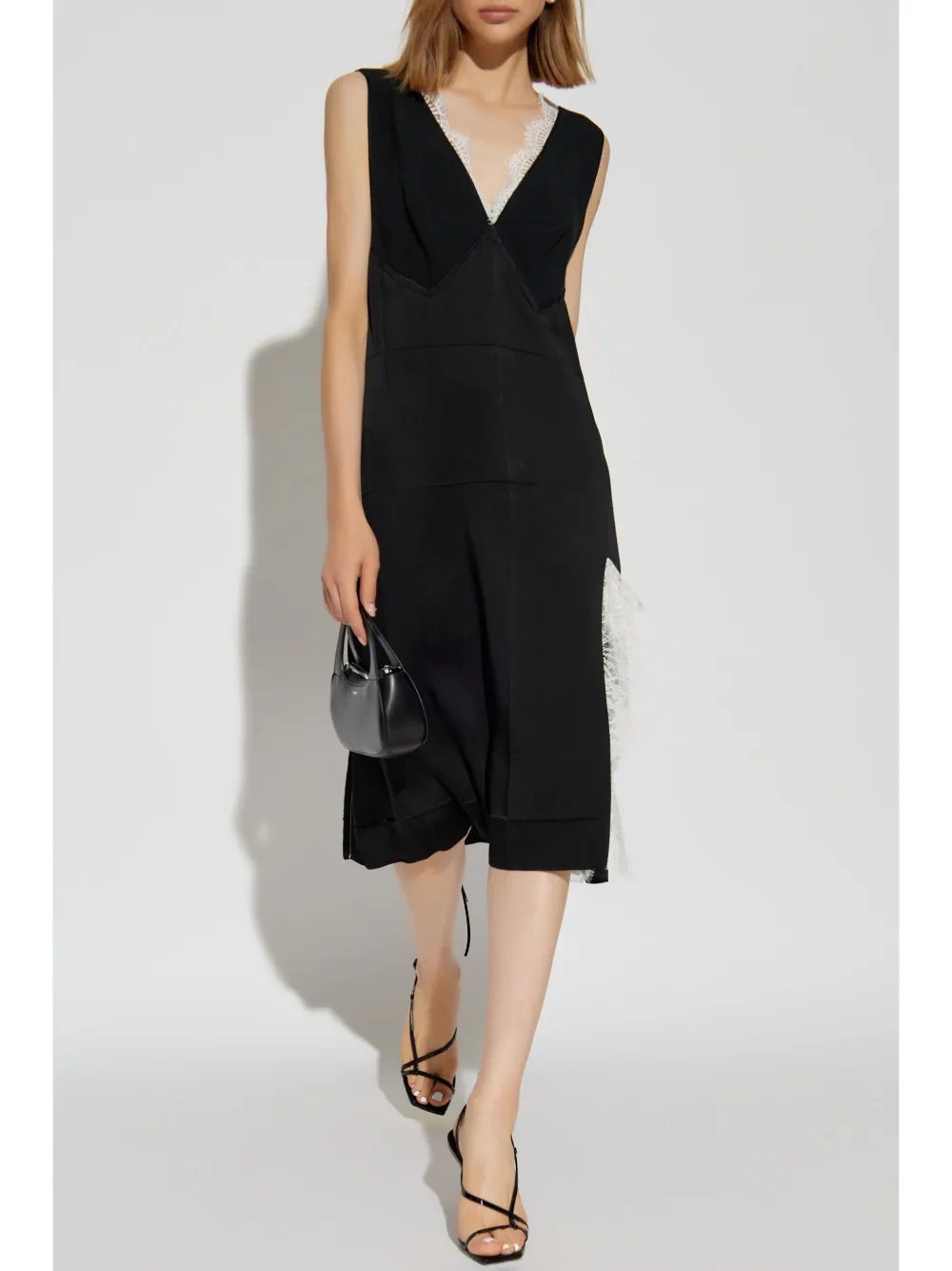 Victoria Beckham v-neck dress - Zwart