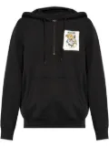 Moschino logo-patch hoodie - Black