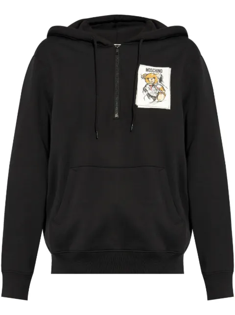 Moschino logo-patch hoodie