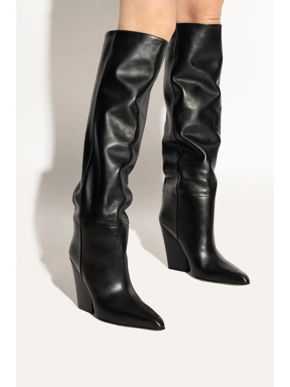 Paris Texas 110mm Jane leather boots - Zwart