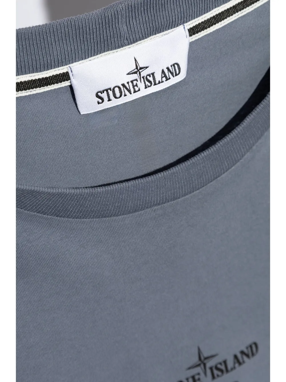 Stone Island T-shirt met logoprint Blauw