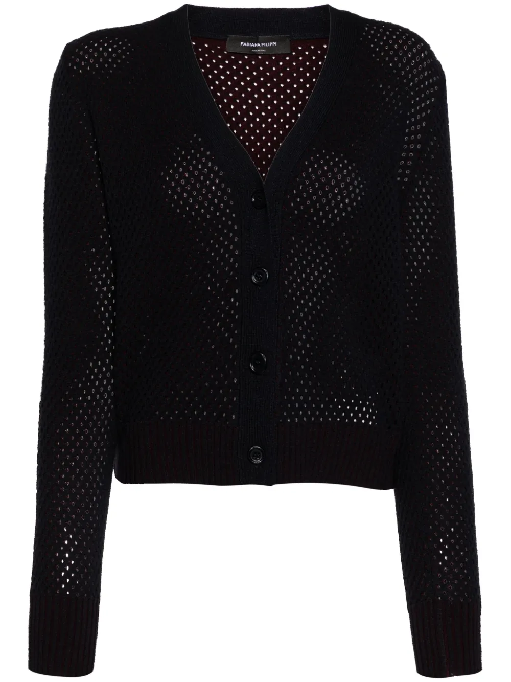 Fabiana Filippi Opengebreid vest Blauw