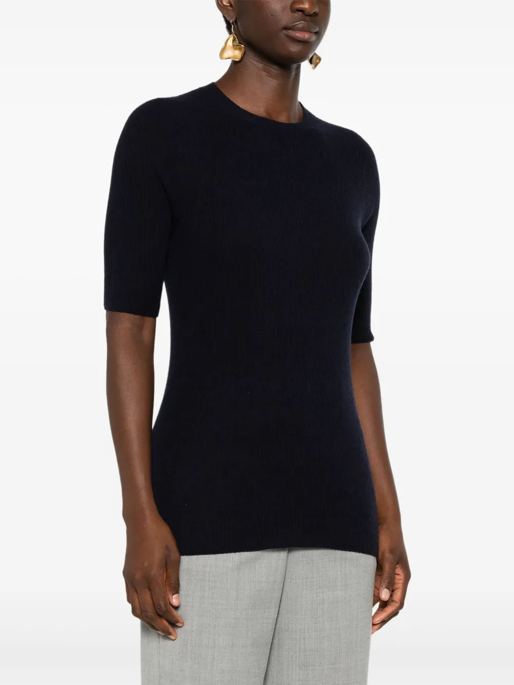 Fabiana Filippi Ribgebreide top Blauw