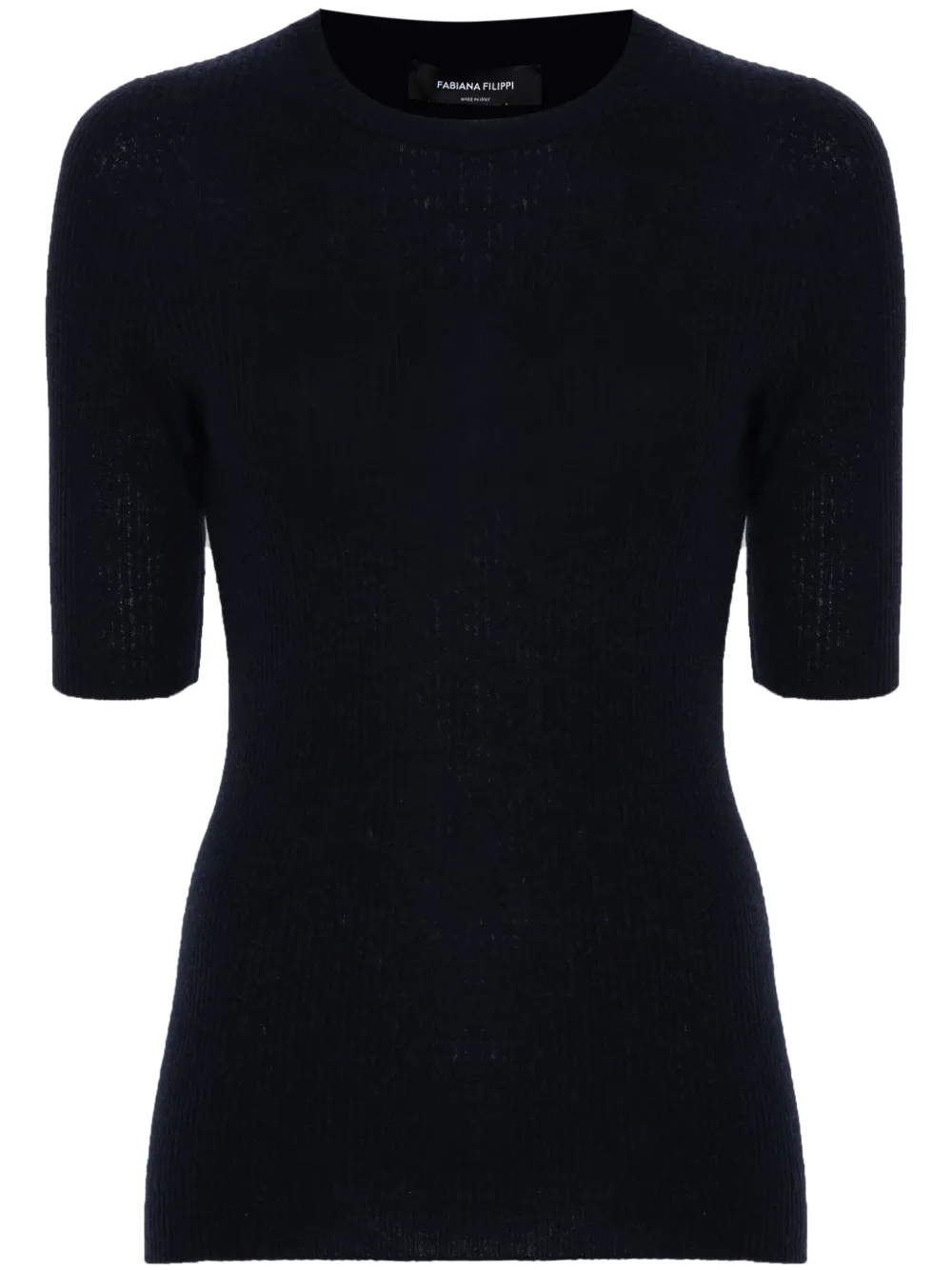 Fabiana Filippi Ribgebreide top Blauw