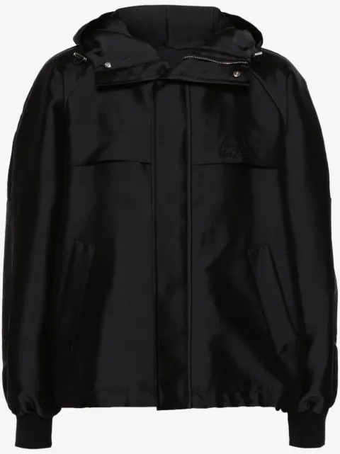 Alexander McQueen embroidered-logo jacket
