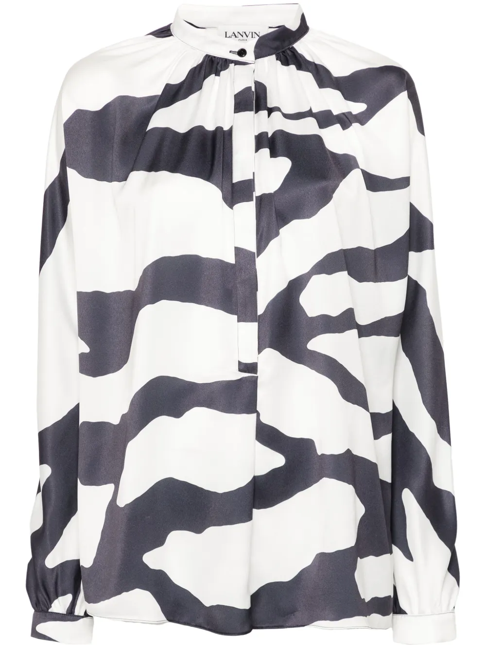 Lanvin Bluse mit grafischem Print | Weiß | Image 1