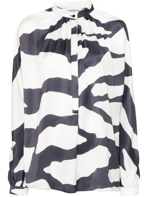 Lanvin graphic-print blouse