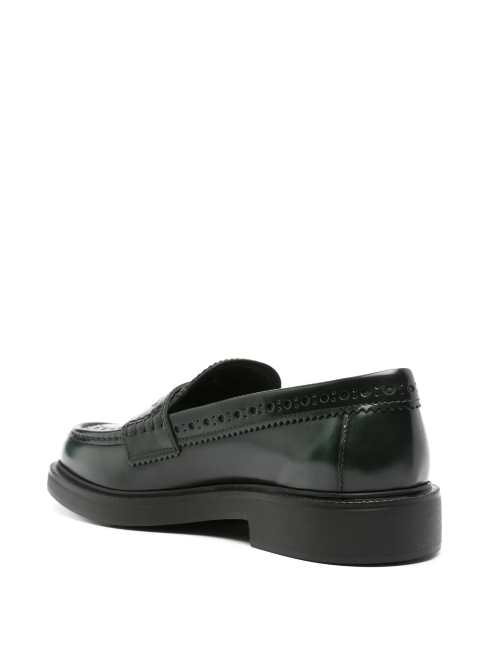 Tod's leather loafers Green