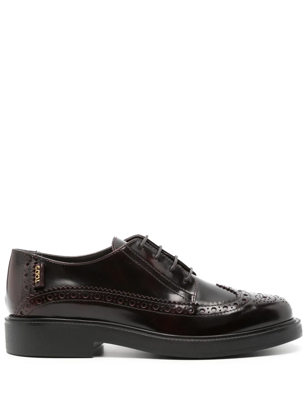 Tod's logo-tag brogues Red