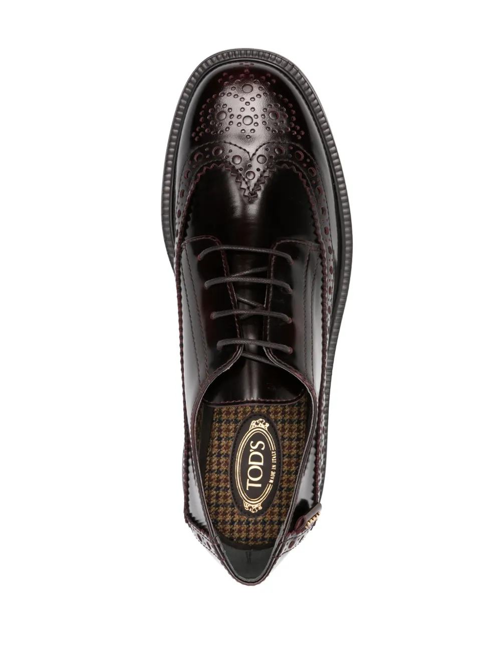Tod's logo-tag brogues Red