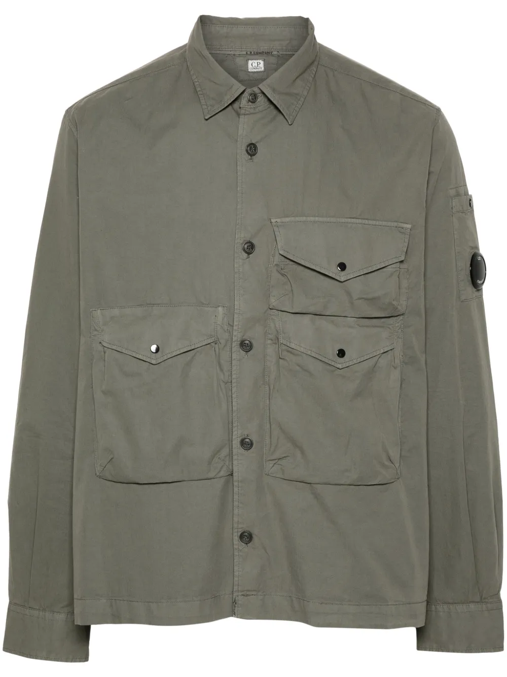 C.P. Company Gabardine overhemd met knopen Groen